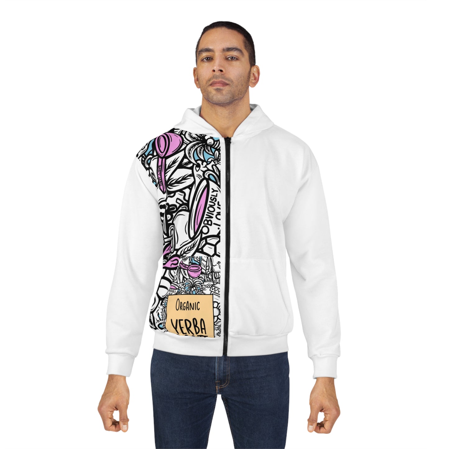 DOODLES - Unisex Zip Hoodie (AOP)