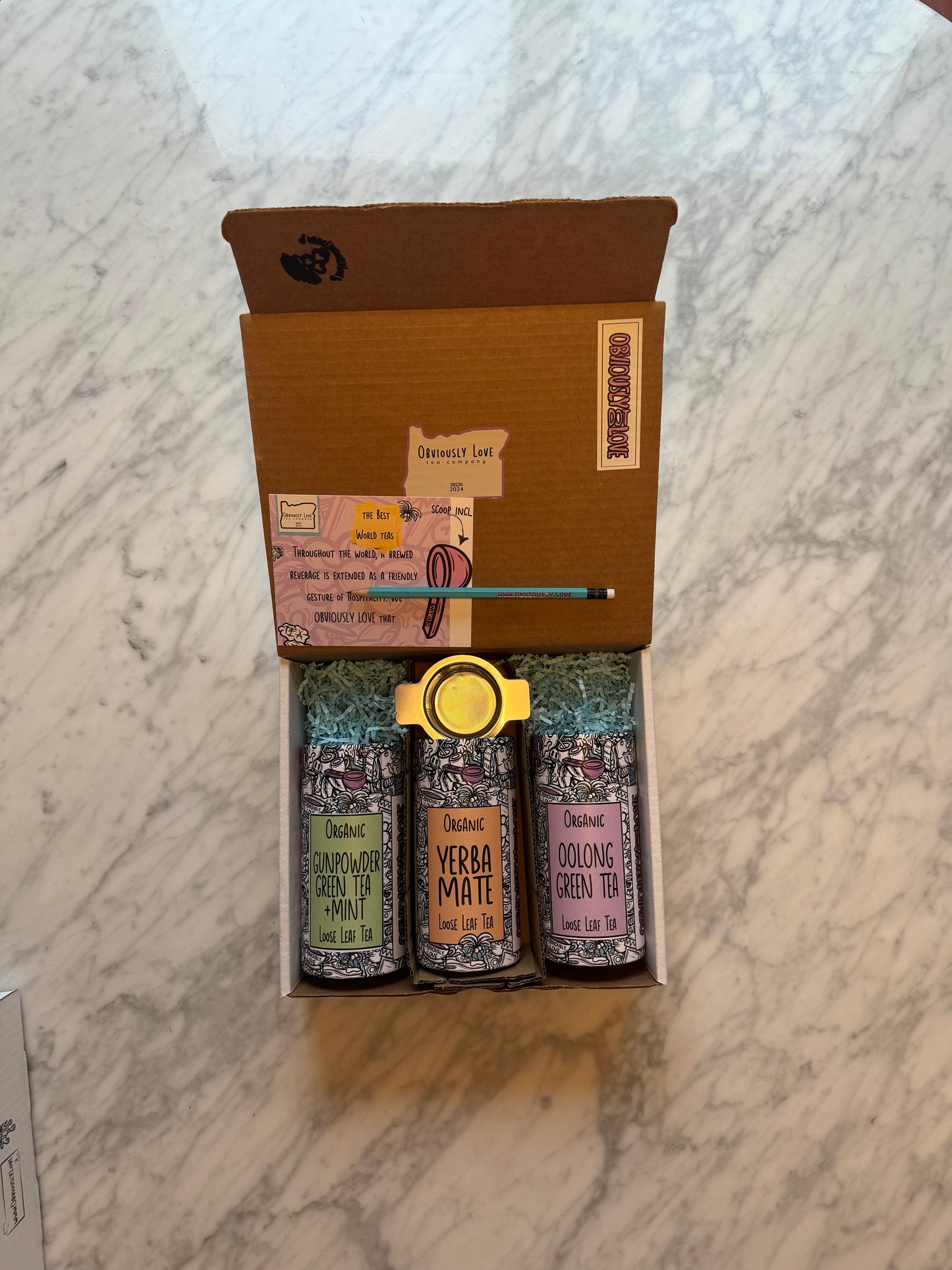 Gift Box - Three teas- One strainer