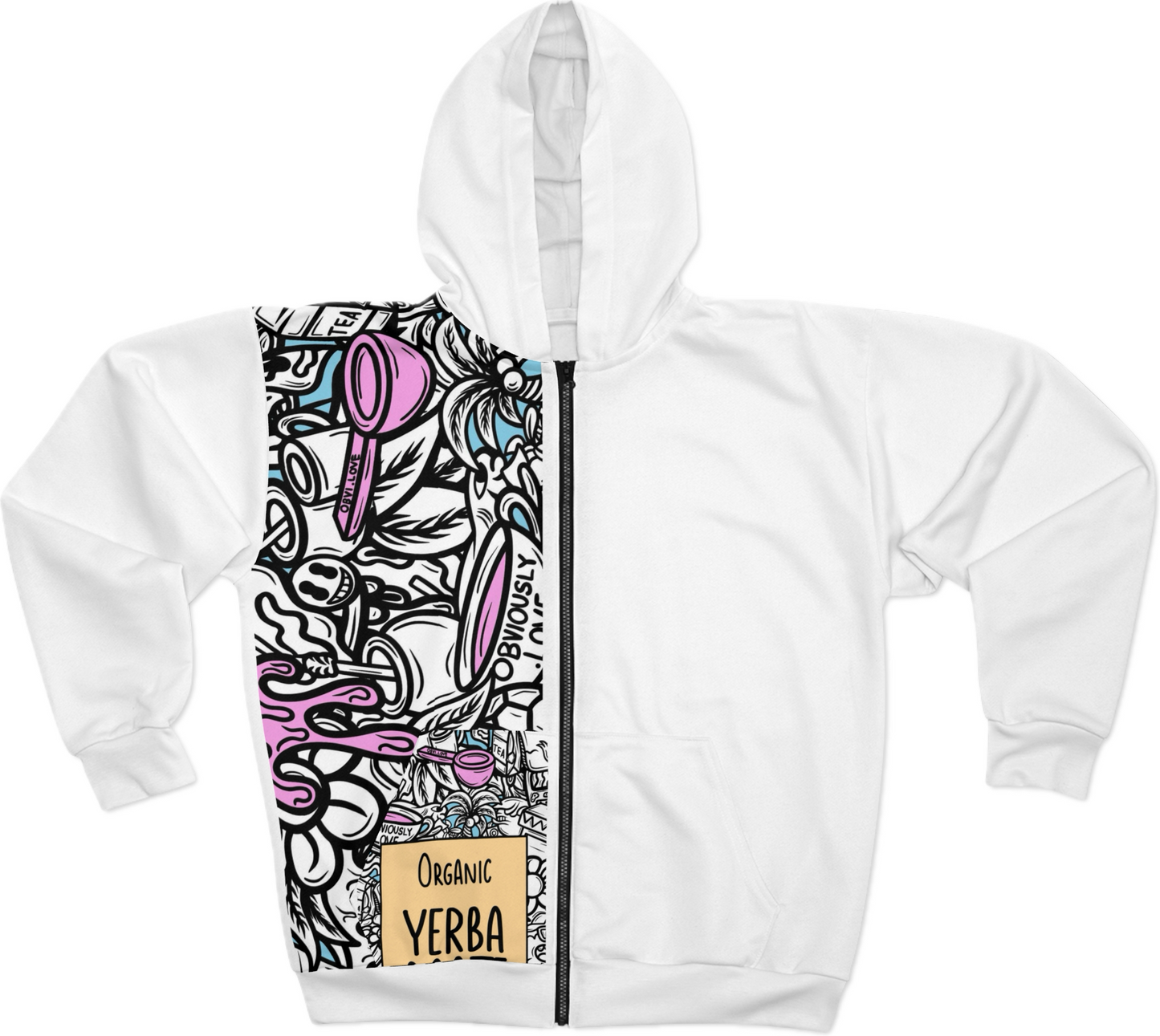 DOODLES - Unisex Zip Hoodie (AOP)