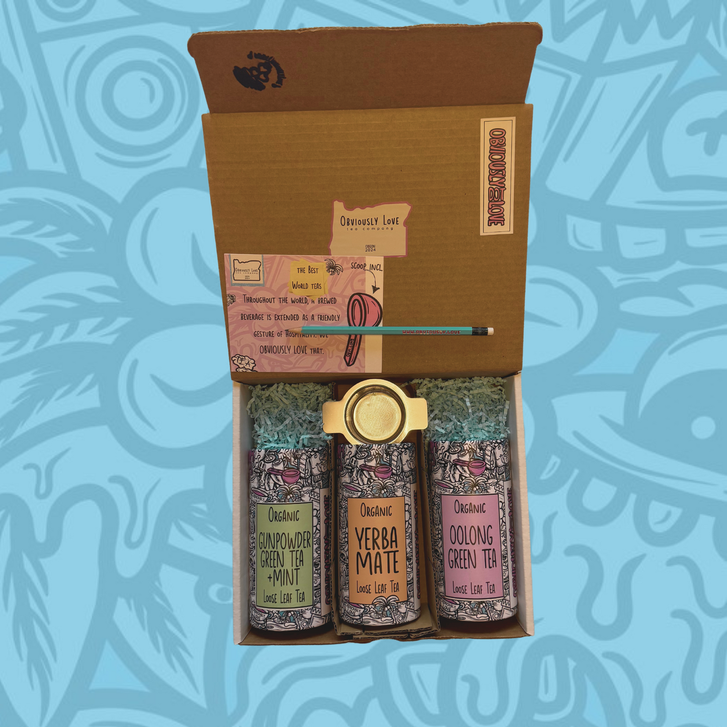 Gift Box - Three teas- One strainer